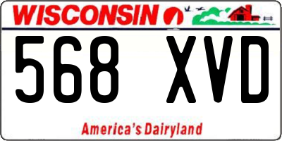 WI license plate 568XVD