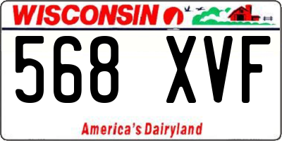 WI license plate 568XVF