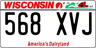 WI license plate 568XVJ