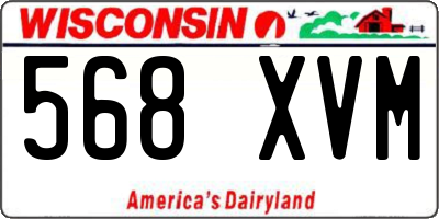 WI license plate 568XVM