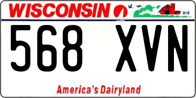WI license plate 568XVN