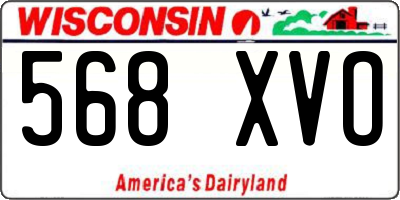 WI license plate 568XVO