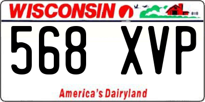 WI license plate 568XVP