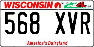 WI license plate 568XVR