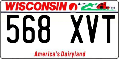 WI license plate 568XVT