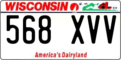 WI license plate 568XVV