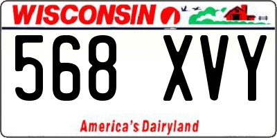WI license plate 568XVY
