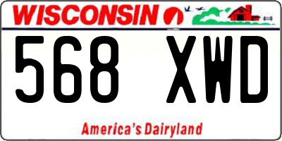 WI license plate 568XWD