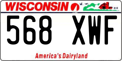 WI license plate 568XWF