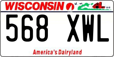 WI license plate 568XWL