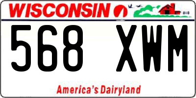 WI license plate 568XWM