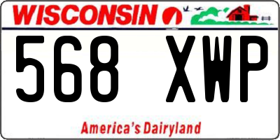 WI license plate 568XWP