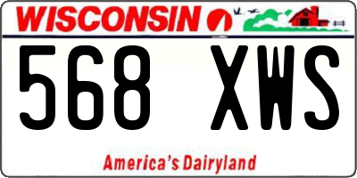 WI license plate 568XWS