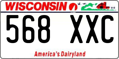 WI license plate 568XXC