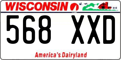 WI license plate 568XXD