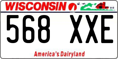 WI license plate 568XXE