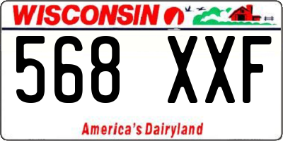 WI license plate 568XXF