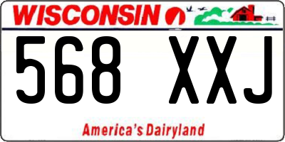 WI license plate 568XXJ