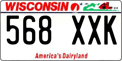 WI license plate 568XXK