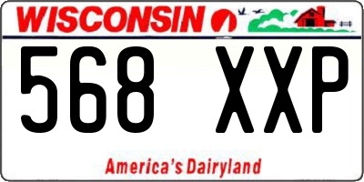 WI license plate 568XXP