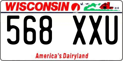 WI license plate 568XXU