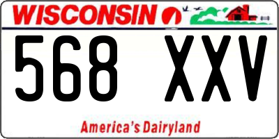 WI license plate 568XXV