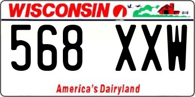 WI license plate 568XXW