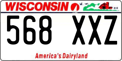 WI license plate 568XXZ