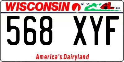 WI license plate 568XYF