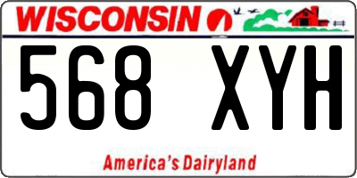 WI license plate 568XYH