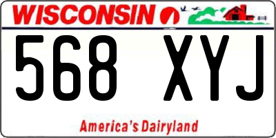WI license plate 568XYJ