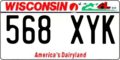 WI license plate 568XYK