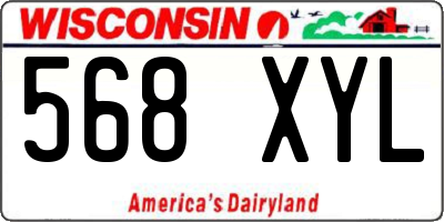 WI license plate 568XYL