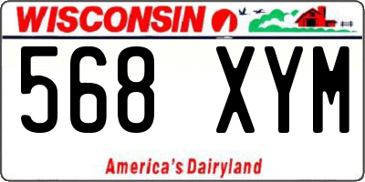 WI license plate 568XYM