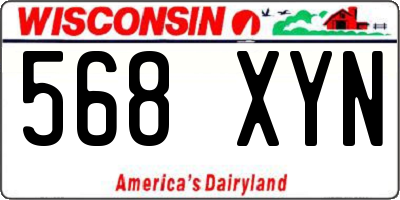 WI license plate 568XYN