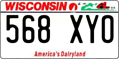 WI license plate 568XYO