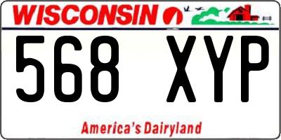 WI license plate 568XYP
