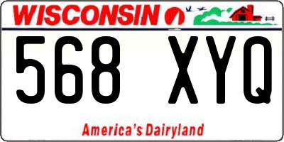 WI license plate 568XYQ