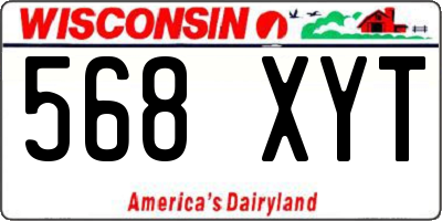 WI license plate 568XYT