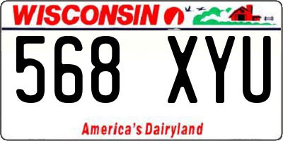 WI license plate 568XYU