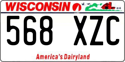 WI license plate 568XZC
