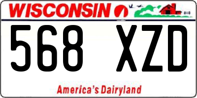 WI license plate 568XZD