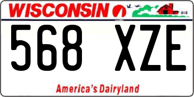 WI license plate 568XZE