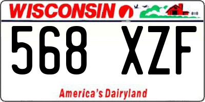 WI license plate 568XZF