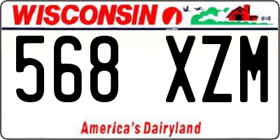 WI license plate 568XZM