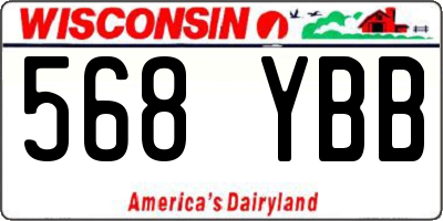 WI license plate 568YBB