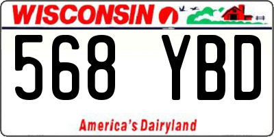 WI license plate 568YBD