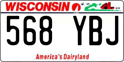 WI license plate 568YBJ