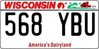 WI license plate 568YBU