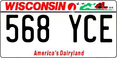 WI license plate 568YCE